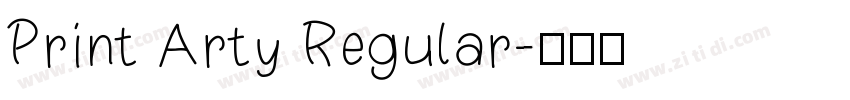 Print Arty Regular字体转换